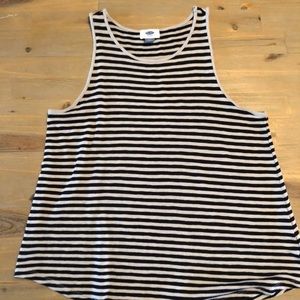 Old Navy Black and Tan stripped tank top, M
